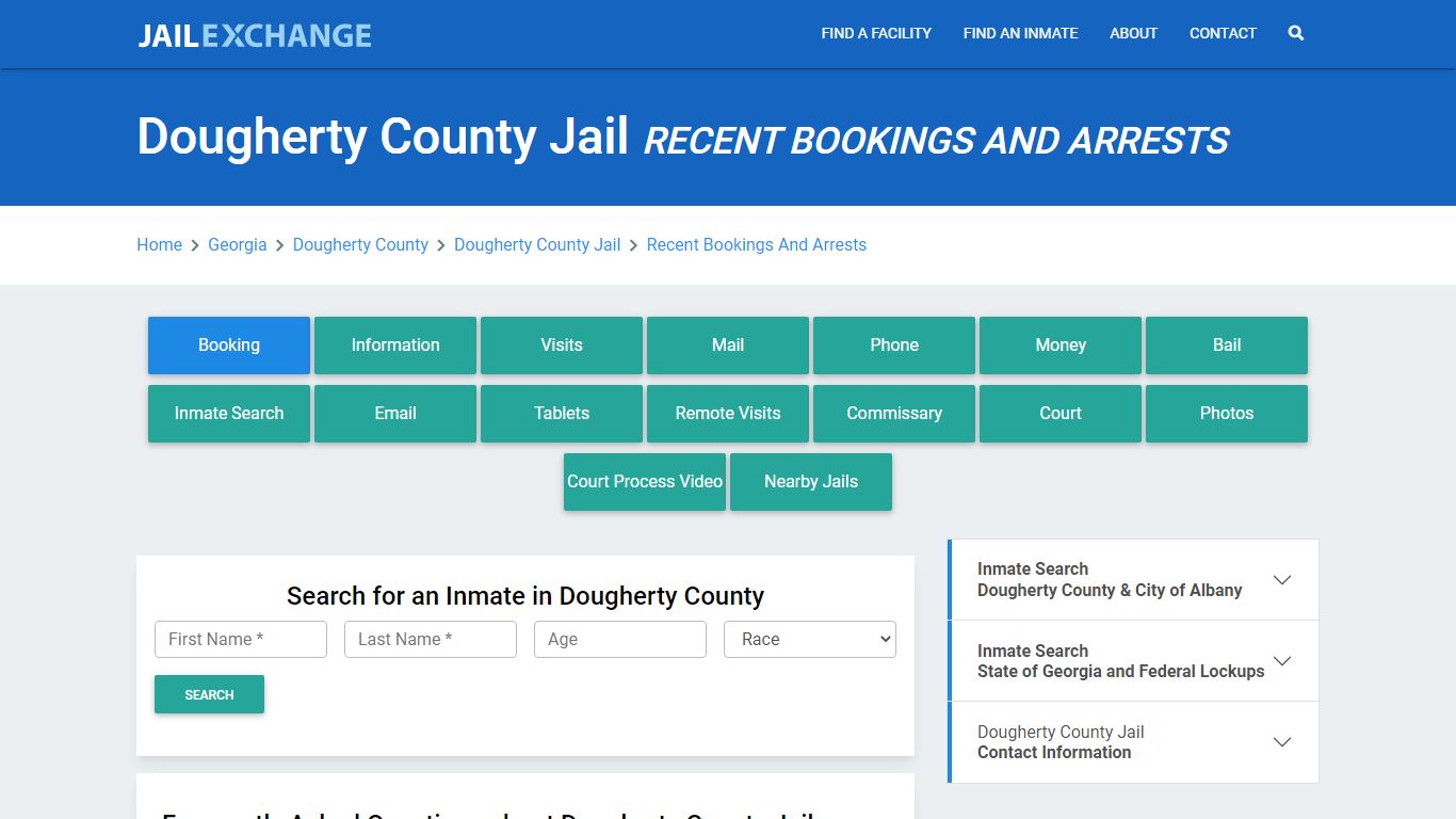 Dougherty County Jail Recent Bookings And Arrests - Jail Exchange